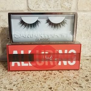 HUDA Beauty liquid lipstick and eyelash set